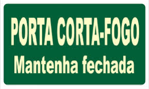 Placa Porta corta Fogo